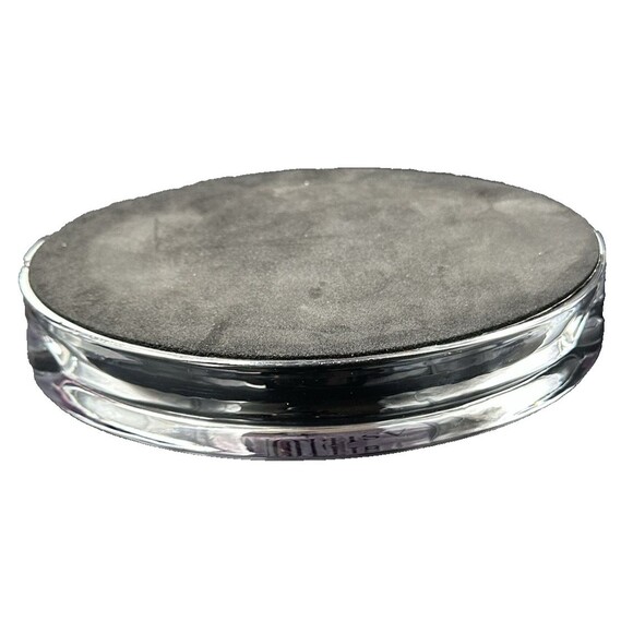 Vintage Ashton Trust Your Taste Clear Oval Crystal Glass Ashtray Thick Glass - Picture 7 of 7